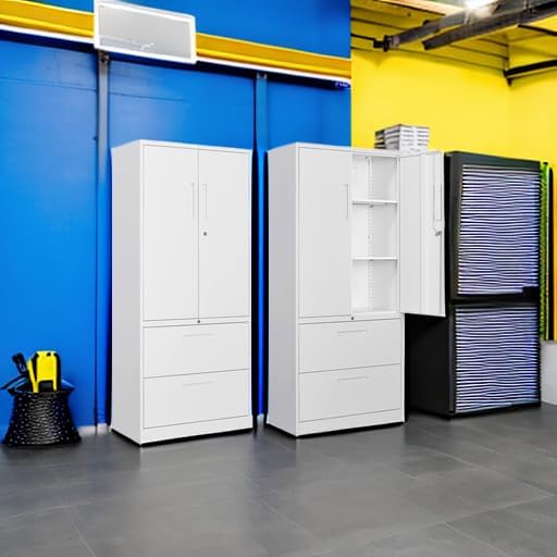 SISESOL 2 Drawer Lateral File Cabinet with Lock and Shelf,71" White Filing Storage Cabinet with Doors,Locking Metal Storage Cabinets with Drawers for Home,Office,Garage,School,Fit A4/Letter/Legal File