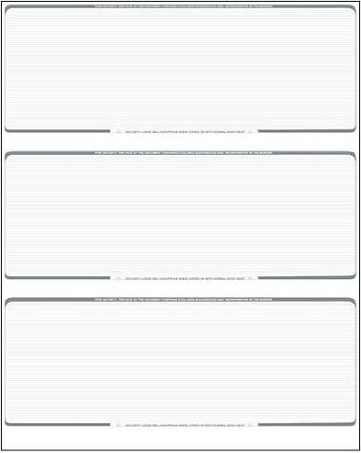 Business Voucher Check Stock - Computer Laser Checks - 3 Checks Per Page, 2500 Sheets/7500 Checks Platinum Pinstripe