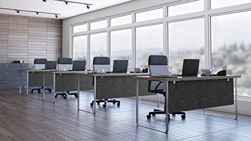 OBEX Modesty Desk PET Privacy Screen Acoustic Sound Absorbing Panel Ideal for Reception, Student Table or Office Cubicles Workstations, 24" x 72", Shadow
