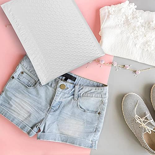 Immuson White 8.5 x 11 Inches Poly Bubble Mailers, 25 Pcs Self-Seal Shipping Bags, Packaging Bags, Padded Shipping Envelopes, Bubble Envelopes for Mailing/Packaging/Delivering