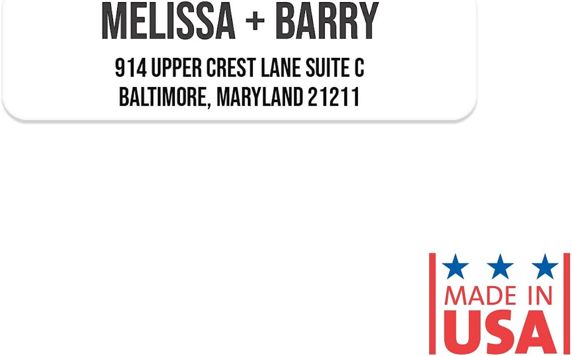 White Bold Rolled Address Labels/Roll of 500 Personalized Address Labels/Designer Return Address Stickers in Elegant Plastic Dispenser