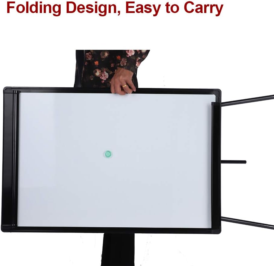 2 Pack Dry Erase Easel 36" x 24", Height Adjustable Magnetic White Board Easel with Tripod Stand, Office Presentation Easel Board with Flipchart Pad, Magnets & Eraser, Black
