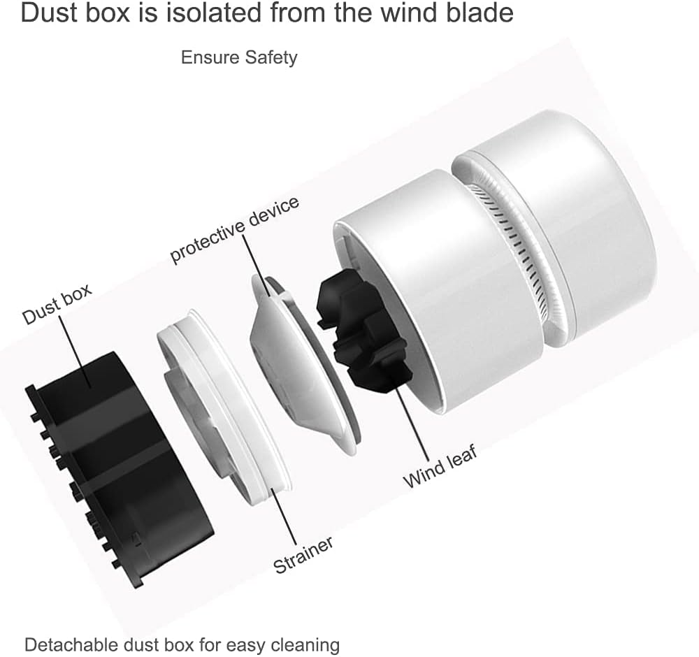 ODISTAR Desktop Vacuum Cleaner,Mini Table dust Sweeper Energy Saving with auto Power-Off Function,High Endurance up to 400 mins,Cordless&360º Rotatable Design for Keyboard/Home/Office (Black)