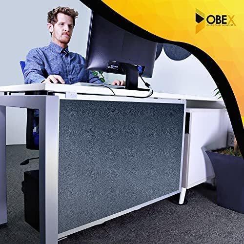 OBEX Acoustic Table Mounted Modesty Desk Privacy & Sound Absorbing Panel for Office Cubicles, 24" x 72", Graphite