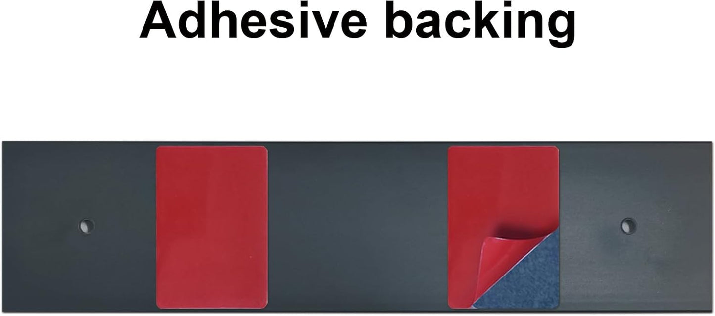 5 Pack Aluminum Wall or Door Name Plate Holder, Wall Mount Office Door Sign Holder with Double Sided Tape, for Business Department, Meeting Room, Room Number (Black, 2" x 8")