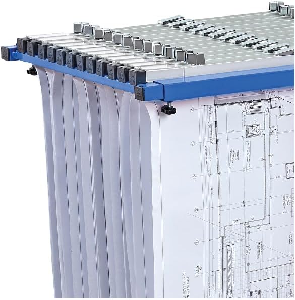 Adir Mobile Blueprint Holder - Adjustable Blue Print Storage Organizer and Construction Plan Holder – Plans Rack for Jobsite and Office (Without Blueprint Clamps)