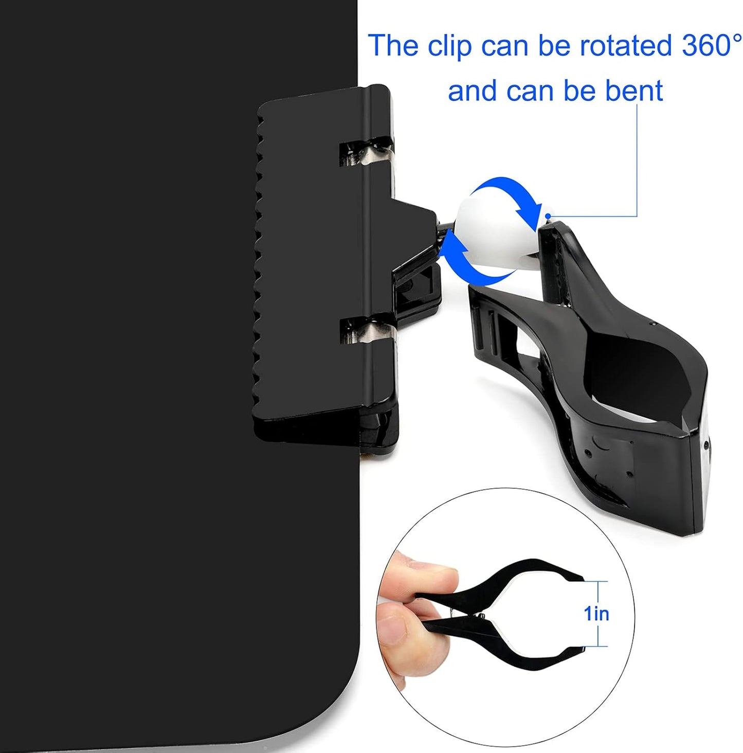 6 Pcs Plastic Chalkboard Sign with Clips, Rectangle Double Sided Blackboard Clips, Message Board Food Labels for Party Farm Restaurant - Easy to Write and Wipe Out - for Liquid Chalk Markers