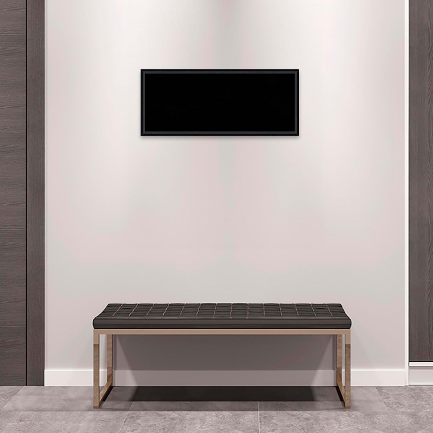 Amanti Art Black Cork Board for Wall, 13x31 Vision Board with Black Wood Frame, Medium Corkboard Office Decor for Home Organization, Modern Corkboard Pinboard to Display Items for Home Organization