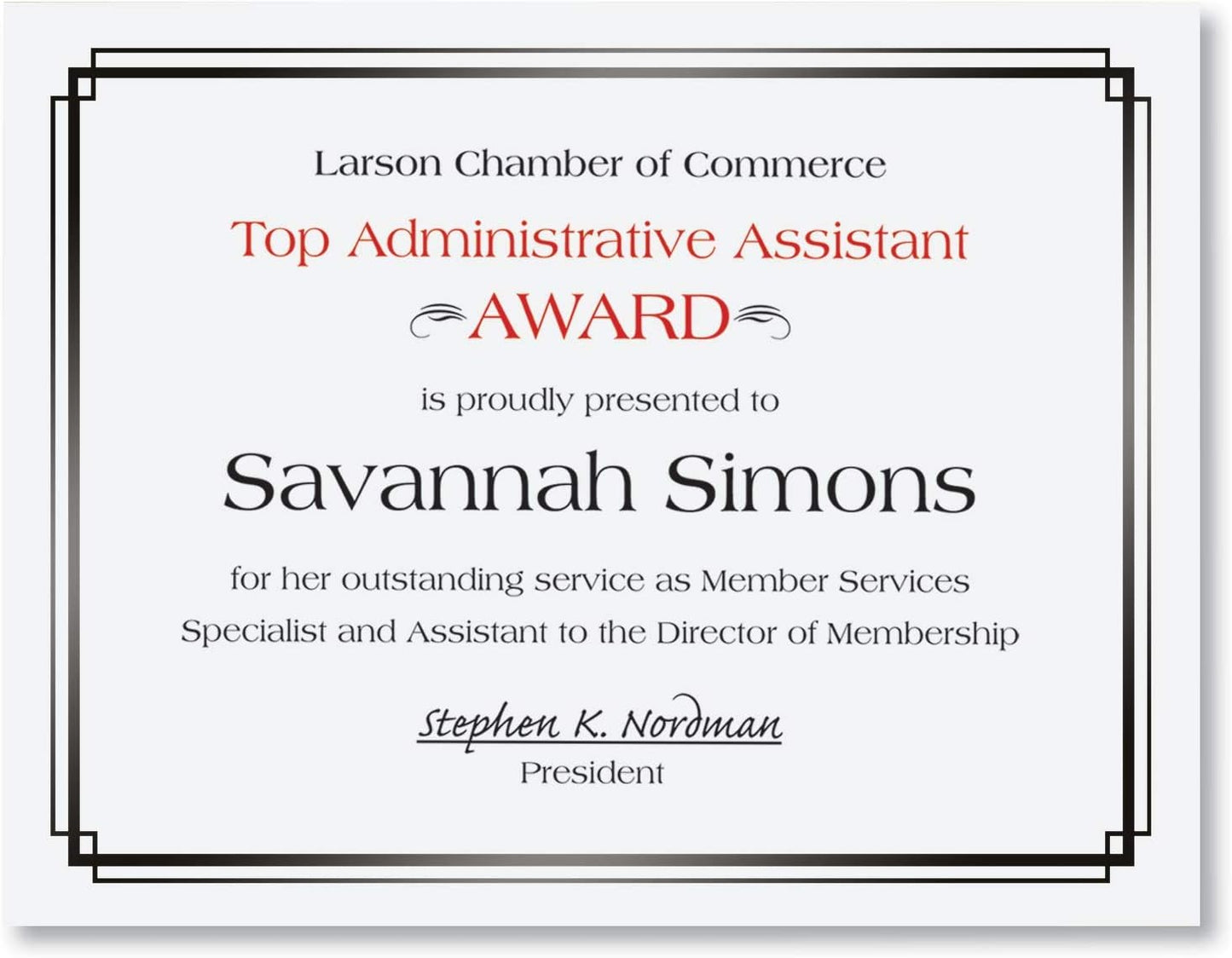 PaperDirect Foil Elegance Specialty Certificates, 50 Sheets of 38lb White Paper, 8½" x 11", Double Black Foil Border, Perfect for Awards, Students, Employees, Volunteers, Course Completion, Diplomas