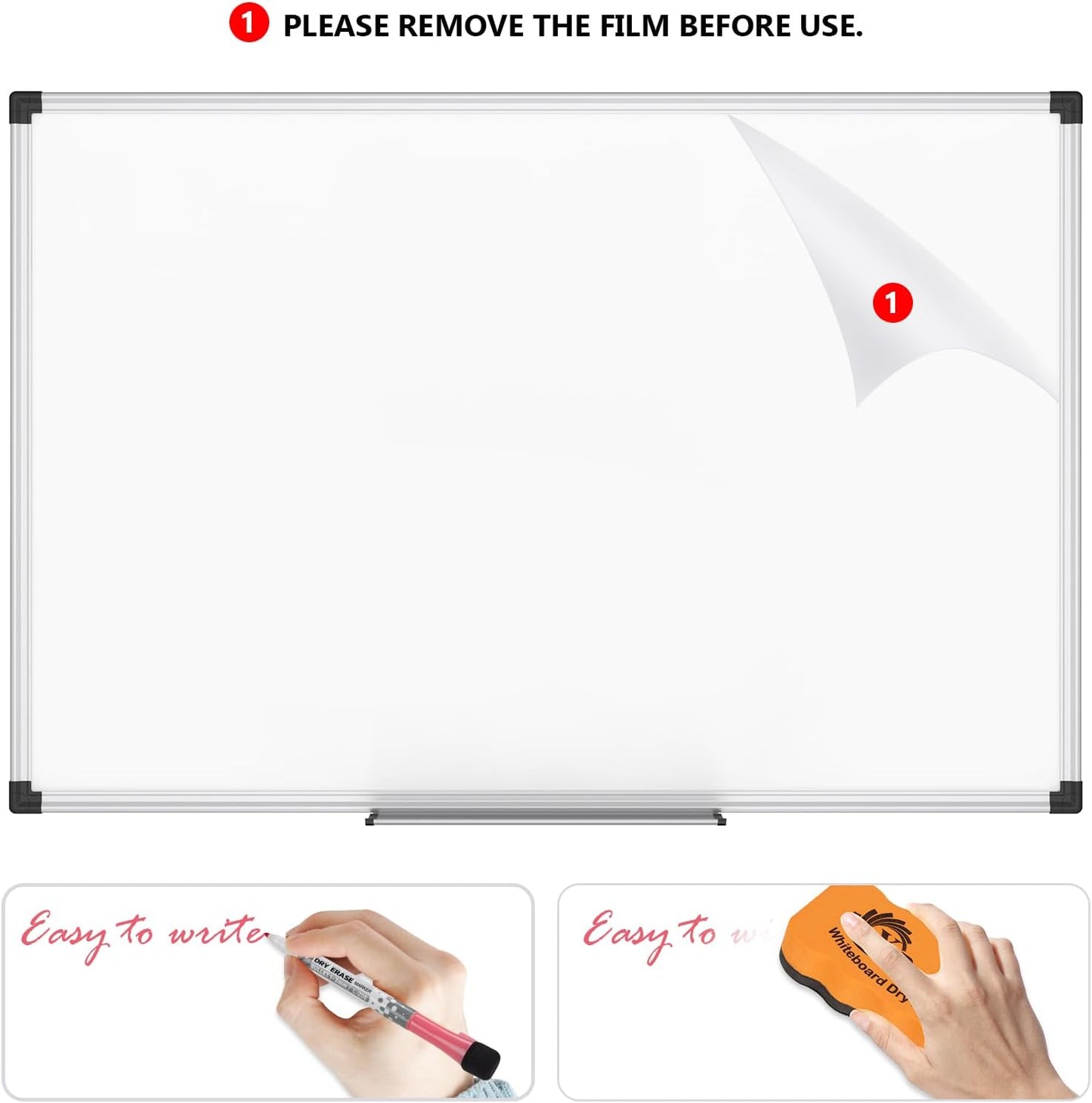 XBoard Magnetic Whiteboard 24 x 18 Inch, Dry Erase Board with Aluminium Frame