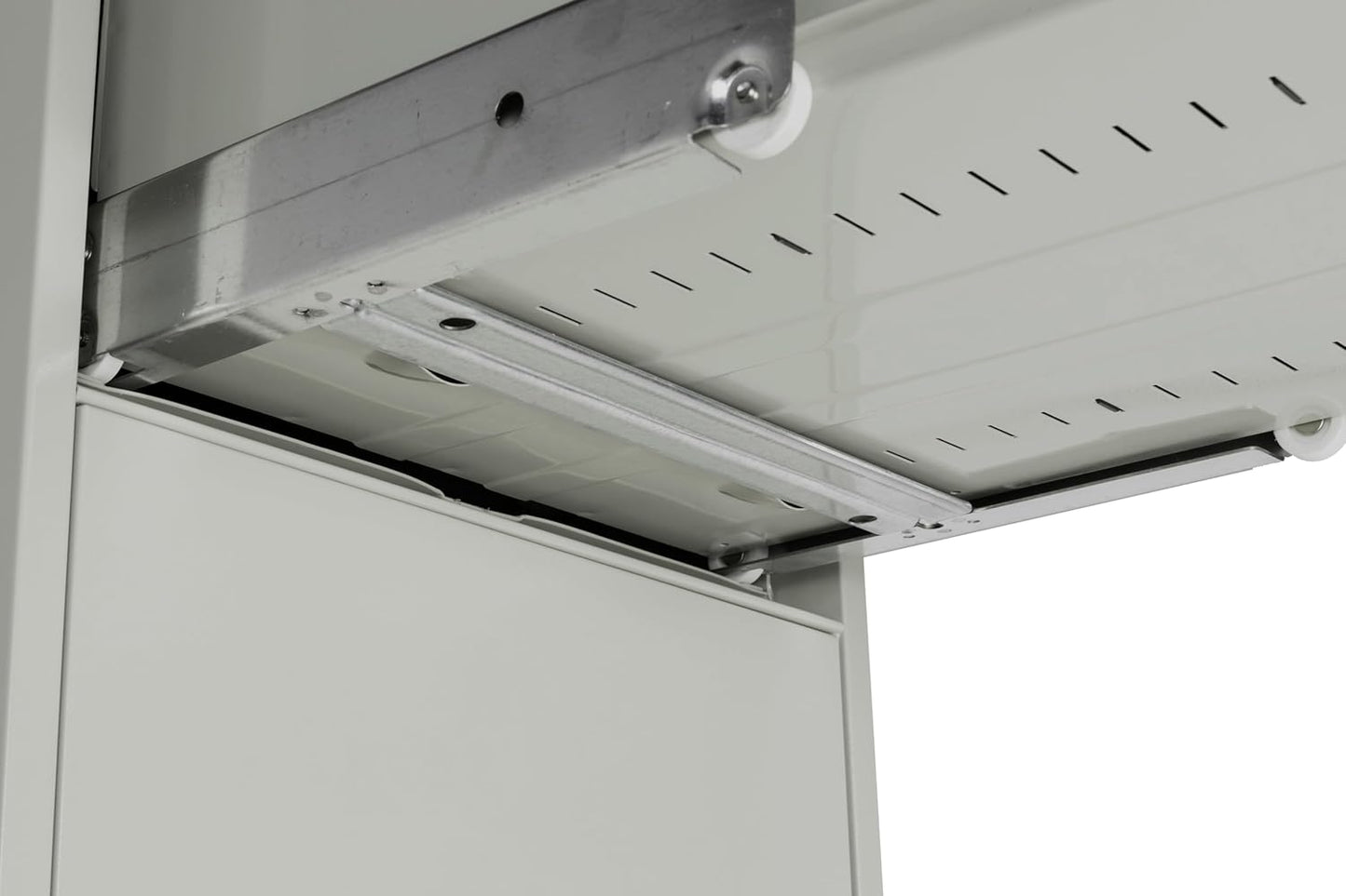 25 inch 2-Drawer Vertical Fireproof File Cabinet – Letter Size Filing – Key Lock – Water Resistant Seal – Fire and Impact Rated – Light Gray Finish – Model LTR2W25LG