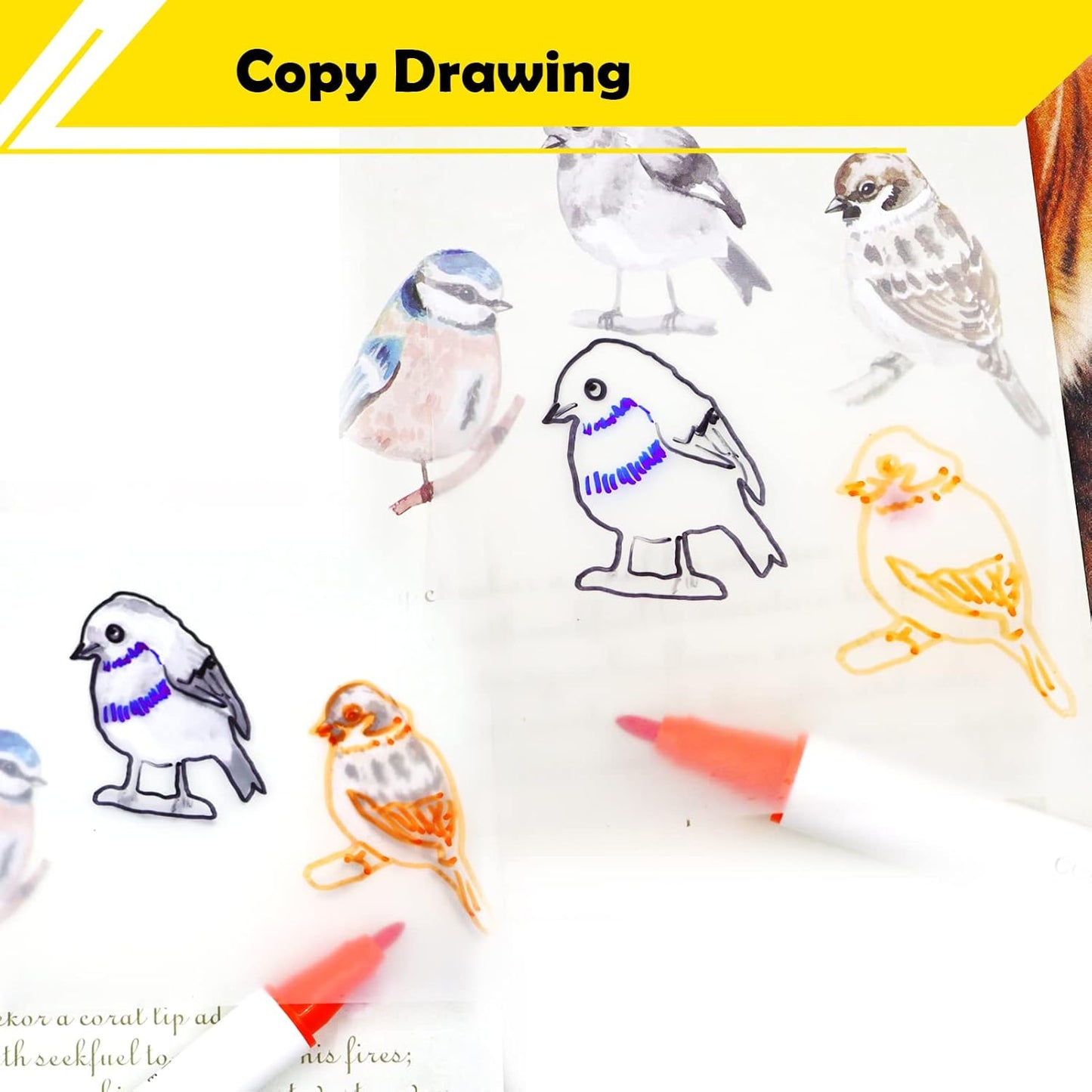 SYMDROMIA Transparent Sticky Notes, 3"x3" Clear Post Translucent Sticky Notes with See Through Self-Adhesive Sticky Pads for Office School College Supplies, 800 Sheets White