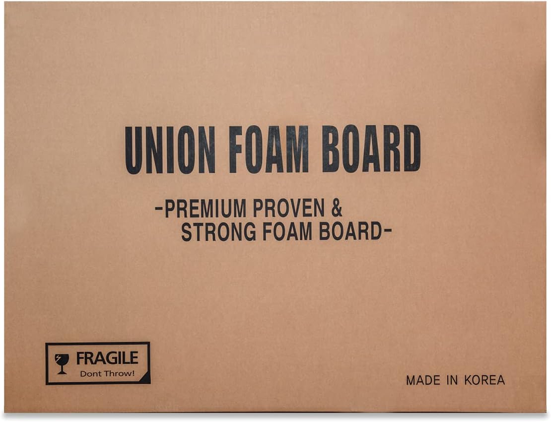 Union Strong Foam Board 24X36 3/16" 10-Pack : Matte Finish High-Density Professional Use, Suitable for Presentations, Signboards, Arts and Crafts, Framing, Display (White, 24 x 36 x 3/16")