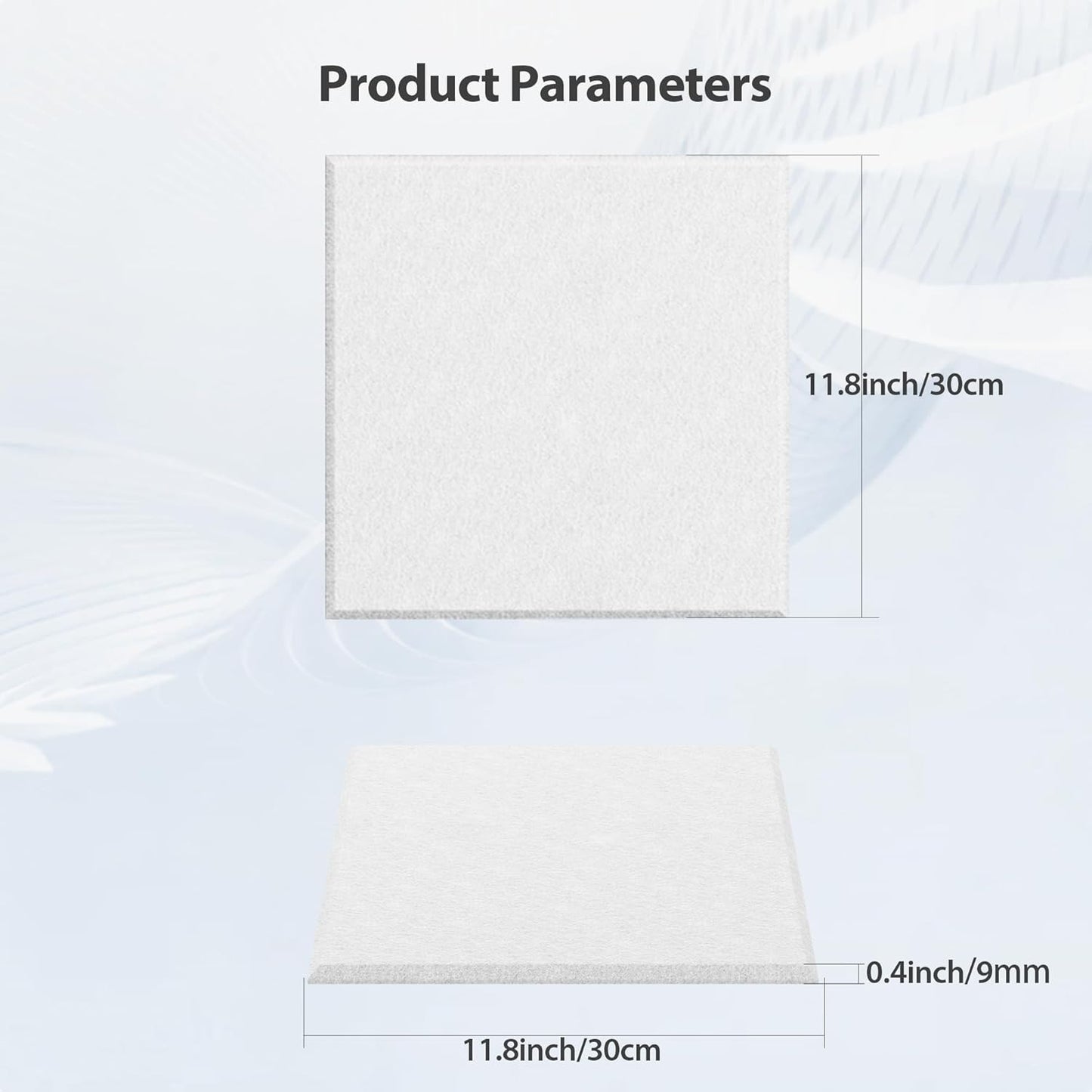 12 Pack Acoustic Panels Self Adhesive Sound Proof Foam, High Density Sound Acoustic Panel, 12X12X0.4 Inch Square Panels in Home, Office, Reccording Room, Studio,and more(Snow White)