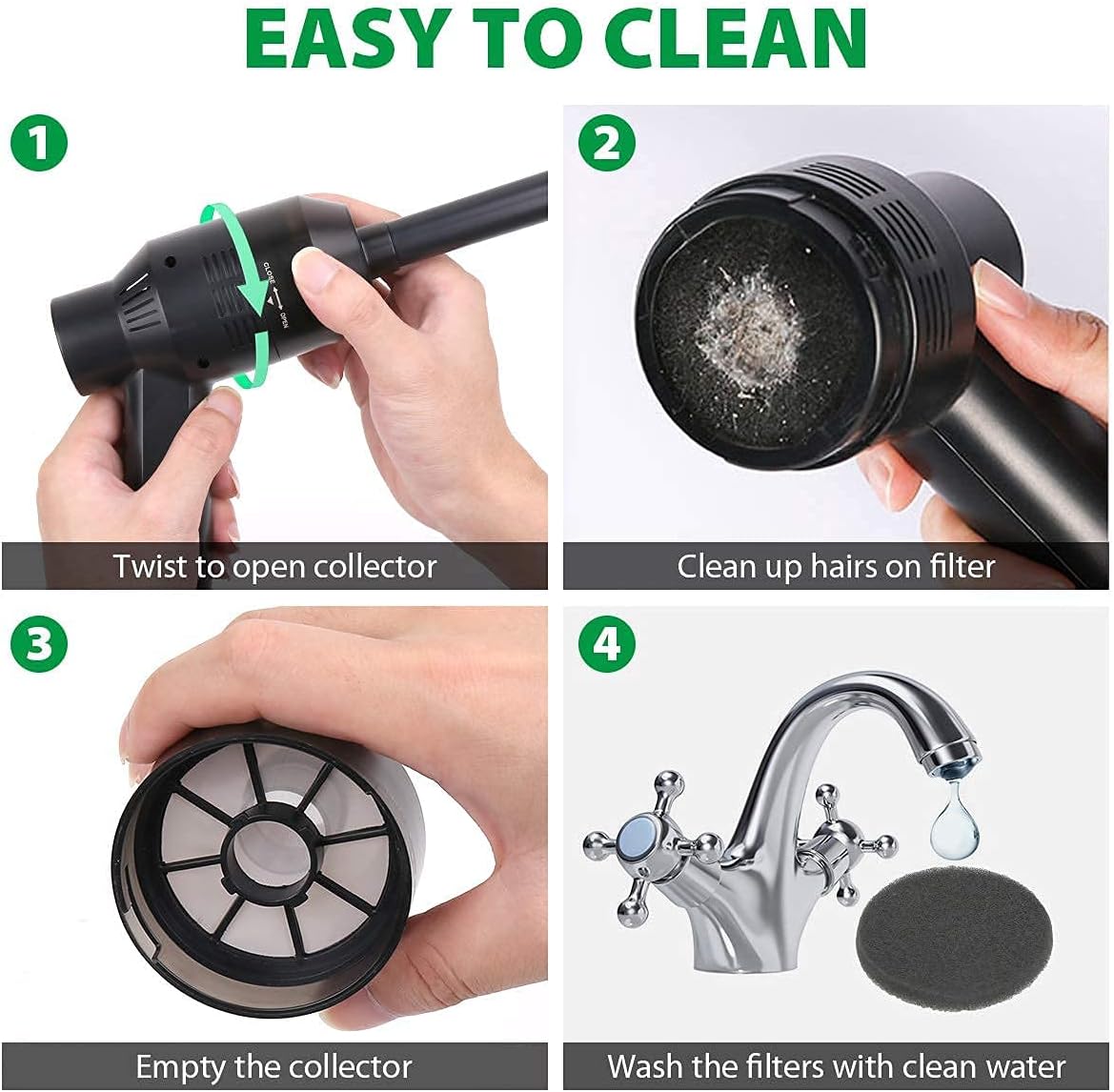 Upgraded Mini Keyboard Vacuum - Tiny Cordless Computer Cleaner for Electronics, Laptop - USB Rechargeable Dust Kit for Desktop, PC, Sofa, Car, Pet House