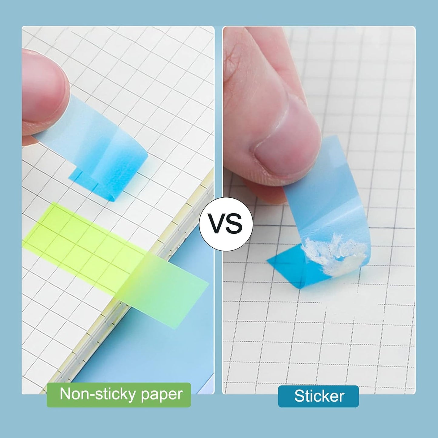 Golcellia 300 Pcs, Transparent Sticky Notes, Page Markers, Sticky Tabs, Label Stickers, Pop Up Index Tabs, Flags Stickers