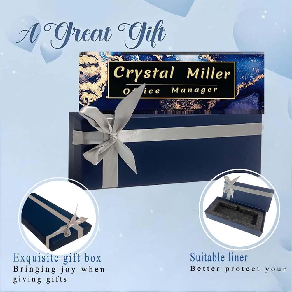 Office Desk Name Plate Personalized, Custom Plates for Desks on Acrylic Glass, Decor Nameplate, Accessories, Personalized Gift Boss Coworkers