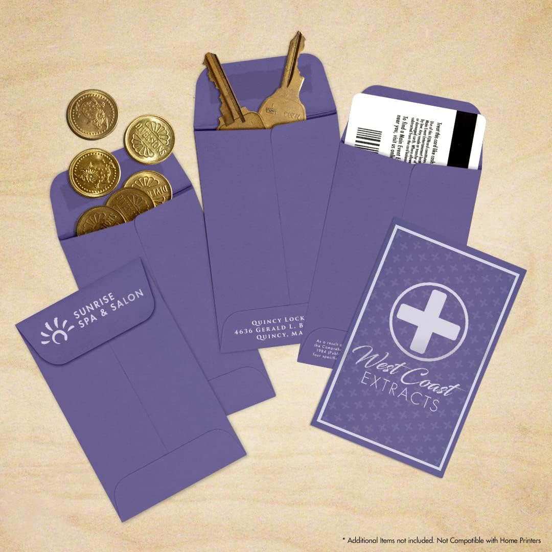 LUXPaper #1 Coin Envelopes | 2 1/4" x 3 1/2" | Wisteria Purple | 80lb. Text | 50 Qty