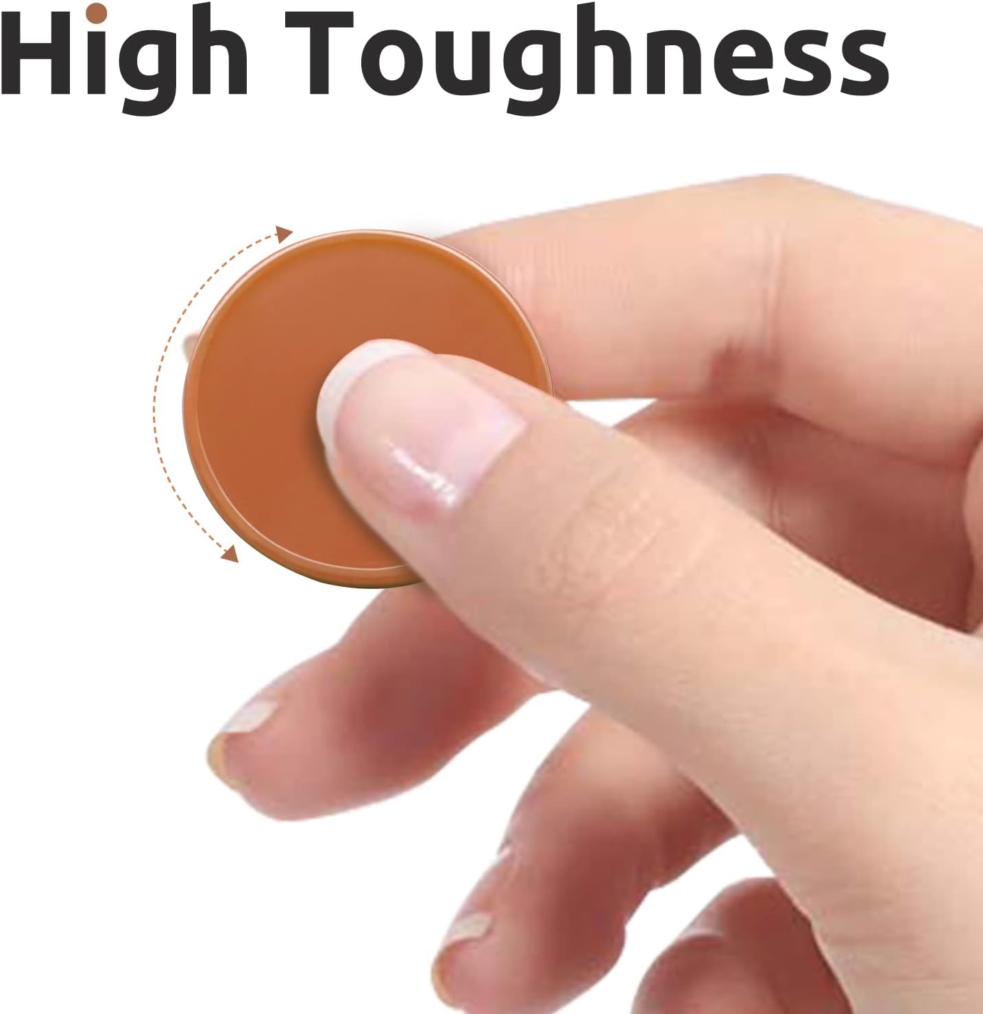 Set of 100 Opaque Plastic Learning Counters Mini Poker Chips Game Tokens with Storage Box (Chocolate, 1 Inch)