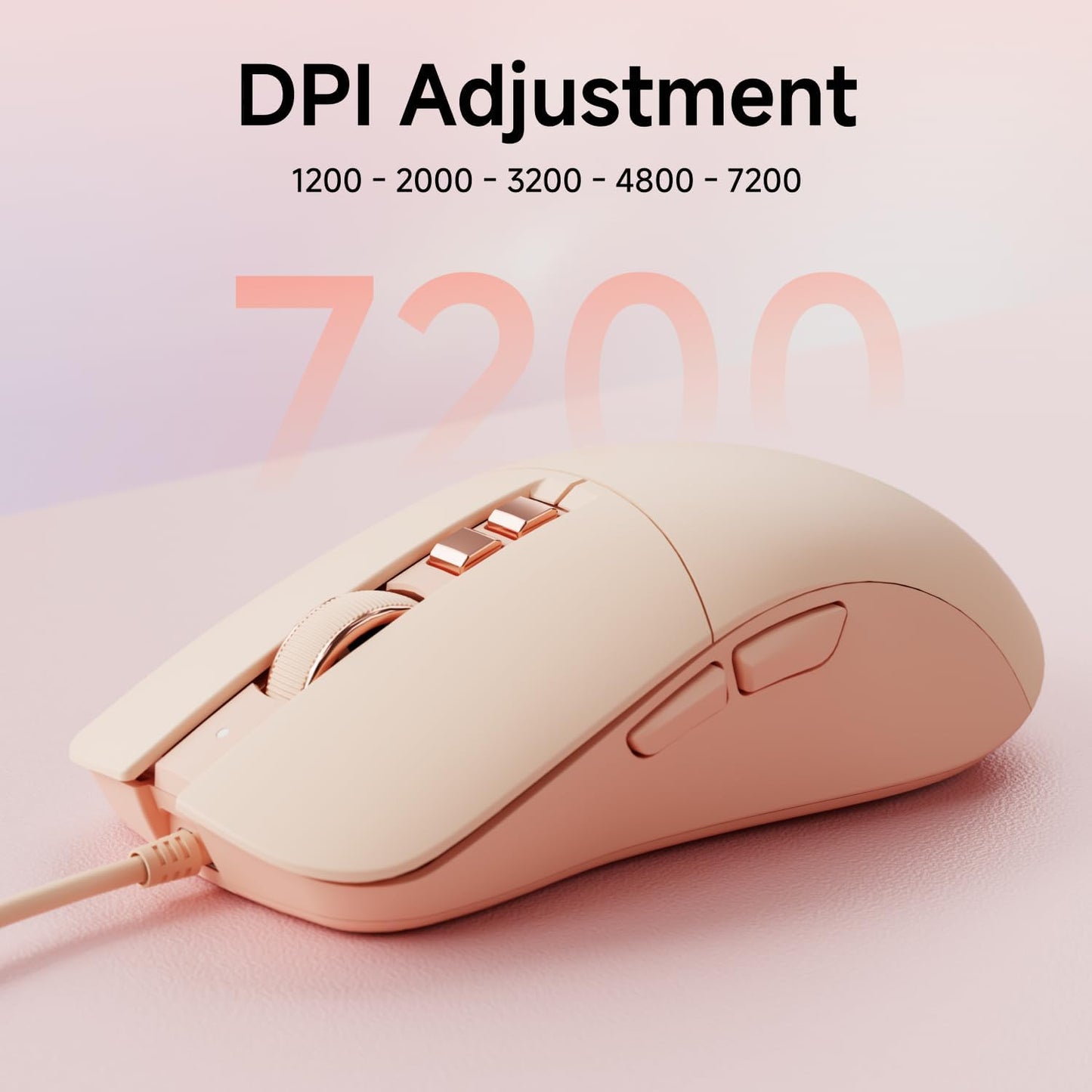 EWEADN Wired Typewriterkeyboard and Mouse Combo, Typewriter Style Mechanical Gaming Keyboard,104 Keys Backlit LED Keyboards, Media Control Knob, Wired Keyboard Pink Switch for Windows/Mac/PC-Pink