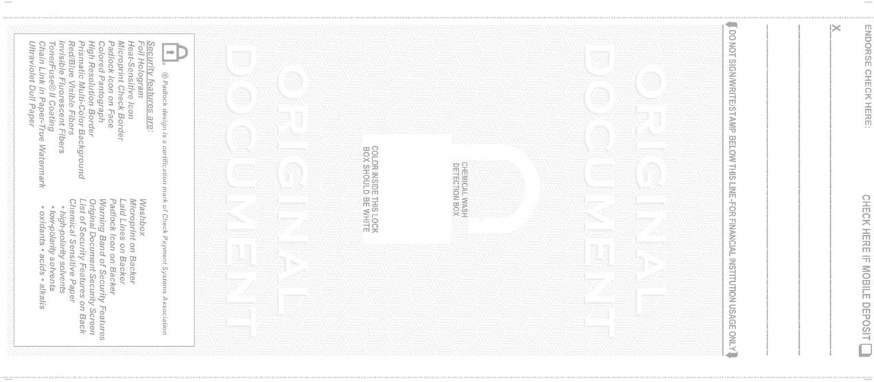 EZ Checks Premium Blank Hologram High Security Laser Check Stock | 500 Sheets | (Blue/Maroon, Check in Middle)