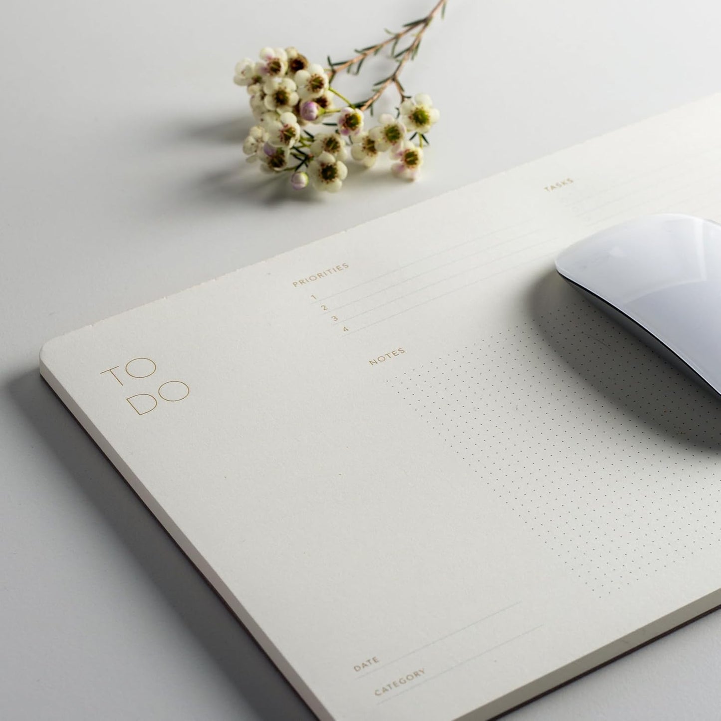 Elegant To Do List Notepad with Mouse Pad Feature, 11.22" x 7.87", 50 Tear-Off Sheets, Gold Foiled, Daily Planning, Eco-friendly To Do List Planner, FSC™ Certified To Do List Notebook for Work