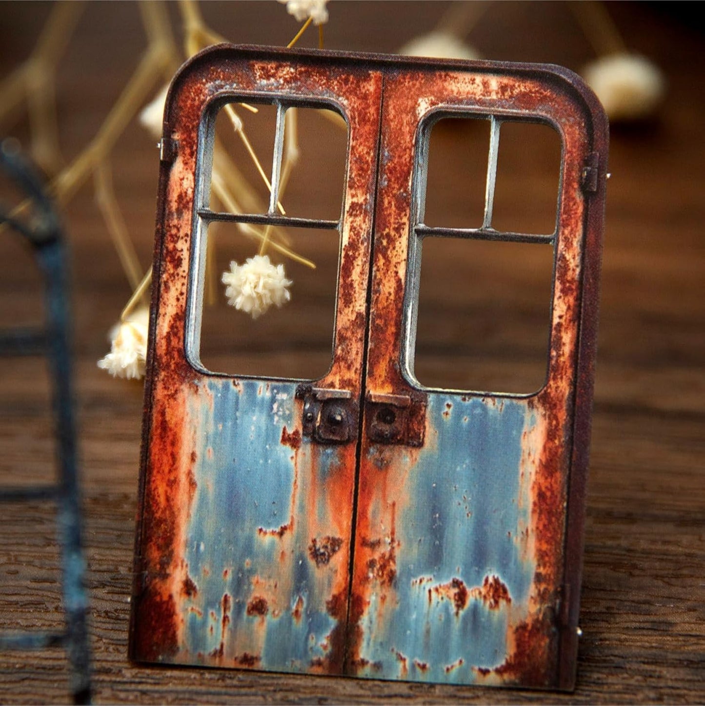 60PCS Industrial Vintage Sticker Set, Coated Paper Stickers with Rusty Gears, Keys, Frames, and Butterflies for Scrapbooking, Journaling, and DIY Crafts