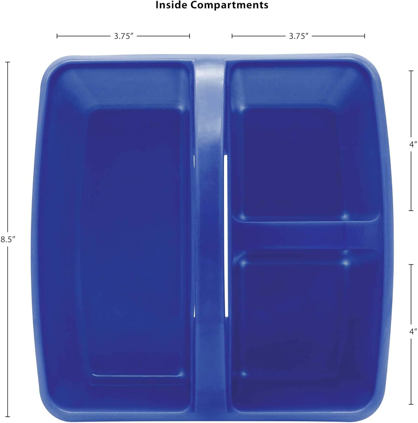 Teacher Created Resources Blue Portable Plastic Storage Caddy 6-Pack for Classrooms, Kids Room, and Office Organization, 3 Compartment