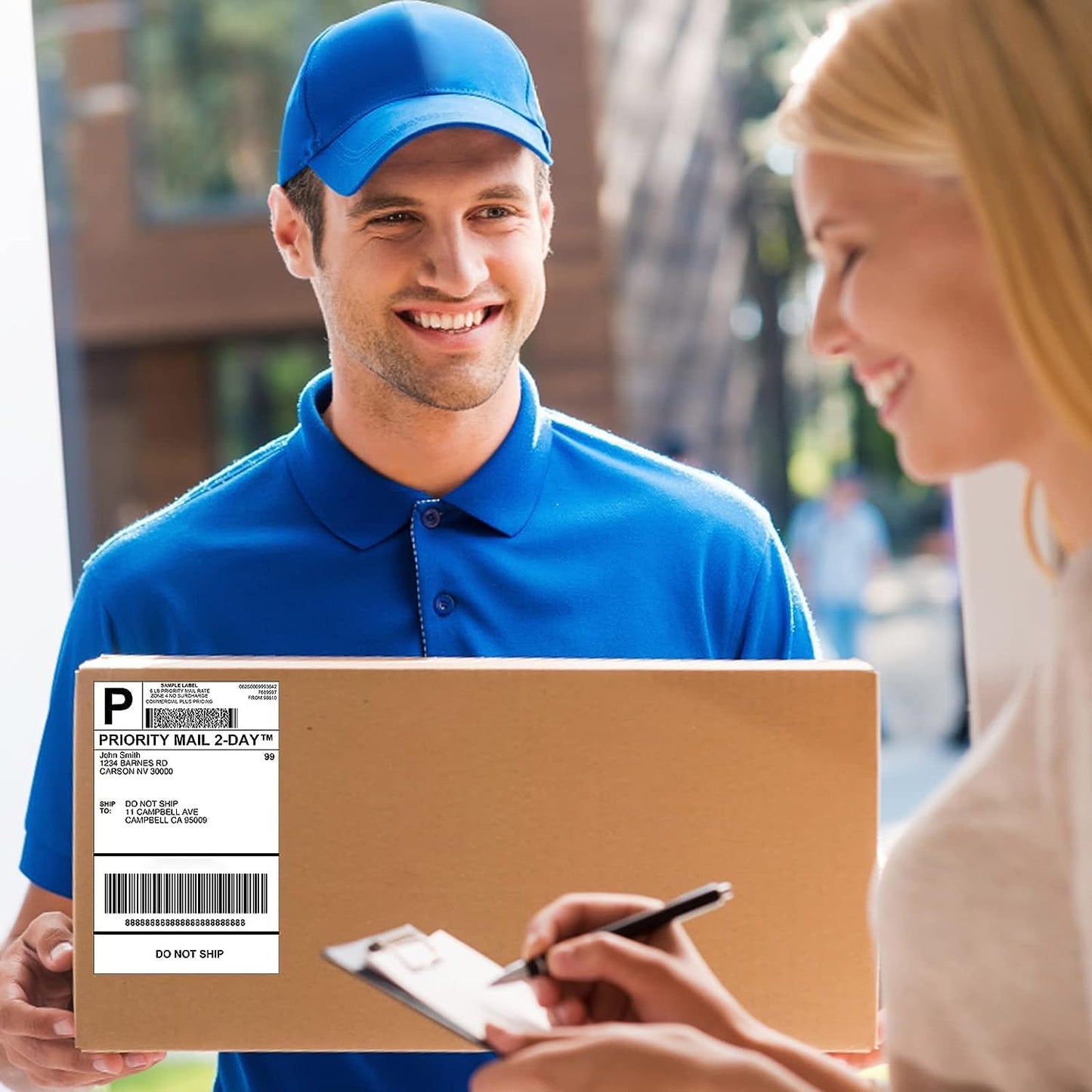 4x6 Thermal Labels, Shipping Address Label (Pack of 100 4x6 Roll Labels) - Compatible with JADENS, Phomemo, Rollo, Zebra, Omezizy and Other Thermal Printers