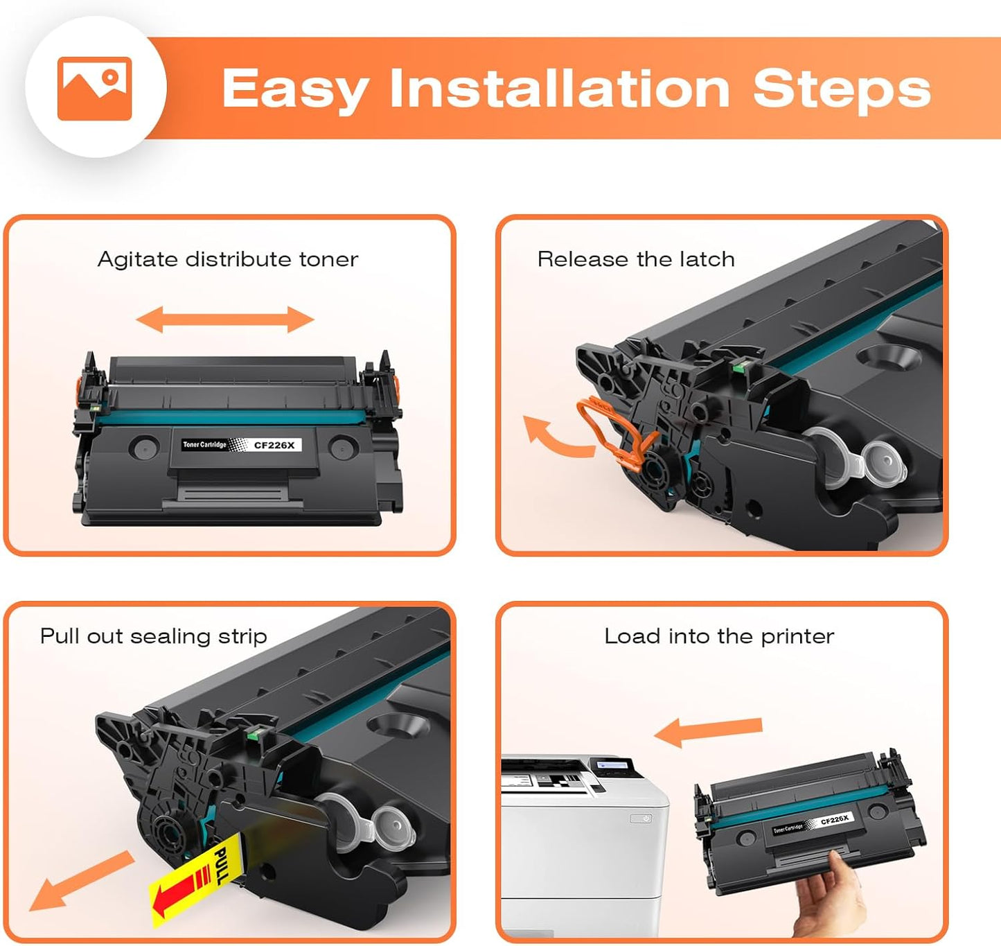 26X CF226X Toner Cartridge Compatible with HP 26X CF226X Cartridge for M402n M402dn M402d M402dw MFP M426fdw M406dw M426fdn Printer Toner