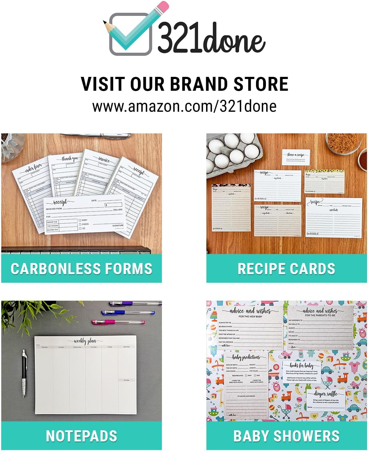 321Done Advice and Wishes Cards, Made in USA - 4x6 Kraft Tan, Blank Well Wishes for Wedding, Bridal, Mr and Mrs, Retirement, Baby Shower, Words of Wisdom - Pack of 50