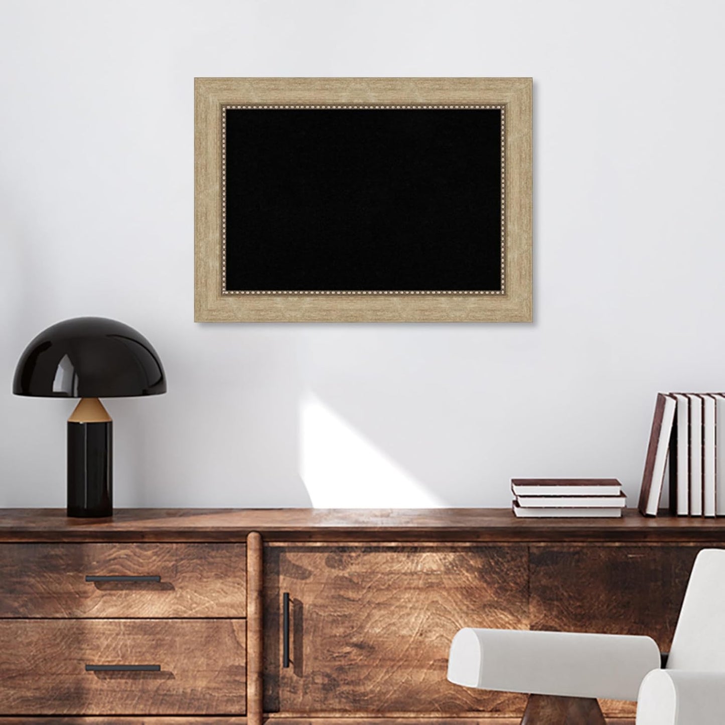 Amanti Art Black Cork Board for Wall, 21x29 Vision Board with Gold Frame, Medium Corkboard Office Decor for Home Organization, Casual Corkboard Pinboard to Display Items for Home Organization in