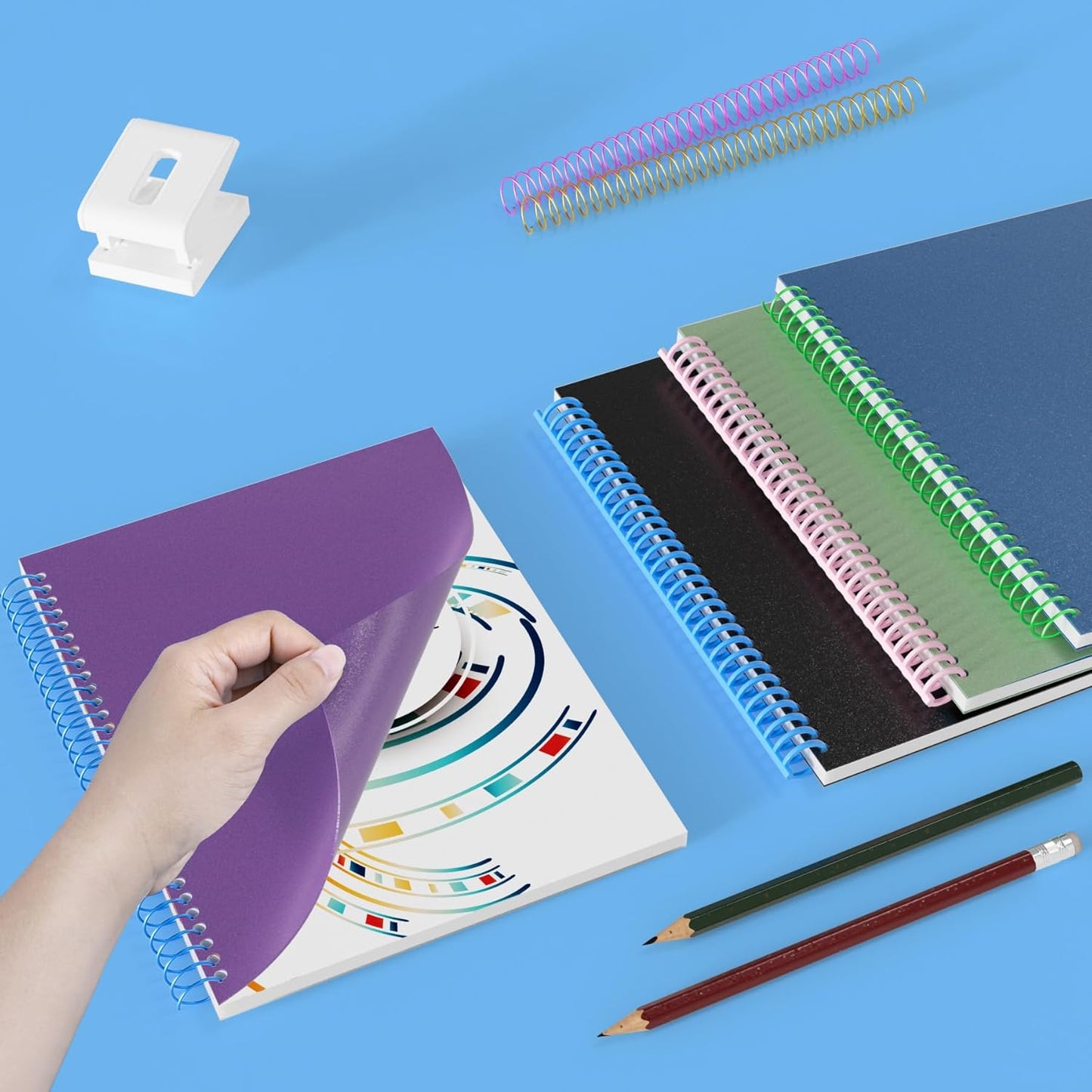 Ndsox 100 Pack 12 Mil Binding Presentation Covers Sand-Textured Polycover Report Covers for Letter Size Document Binding, Business Proposals, 8-1/2 x 11 Inches, Un-Punched, Square Corners, Deep Purple