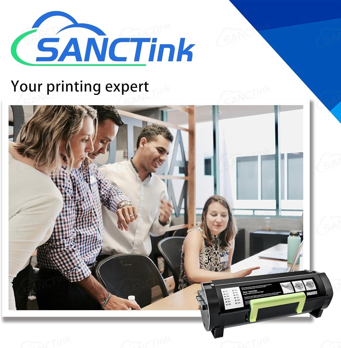 56F1H00 High Yield Toner Cartridge 15000 Pages (with Chip) Compatible with Lexmark 56F1H00 56F1000 for MS321 MS421 MS521 MS421dn MS321dn MS521dn MS621 MX521 MS622 MX421 MX622 MX622 MX522 Printer
