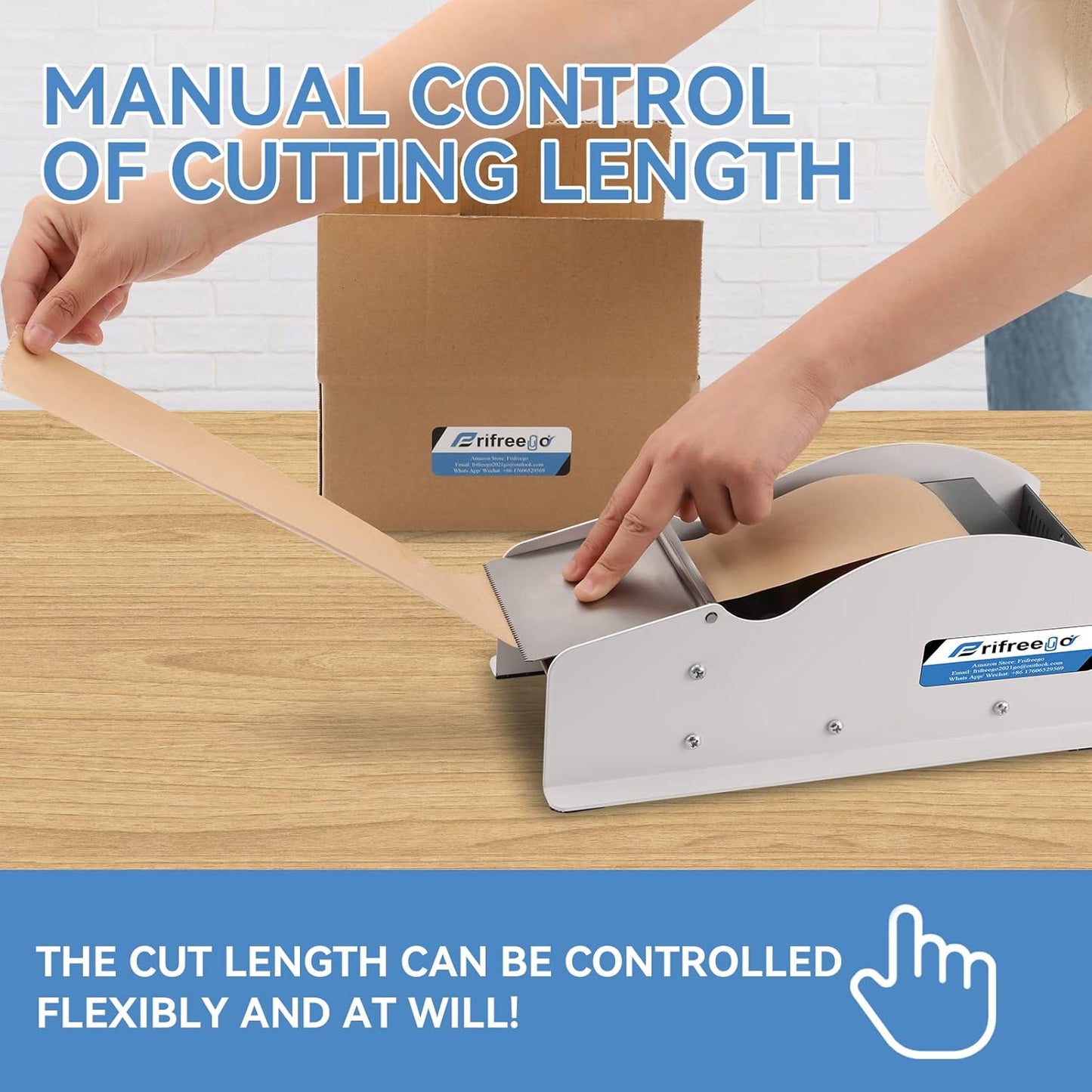 Water-Activated Tape Dispenser, Manual Width-Adjustable Kraft Gum Tape Dispenser for 0.98-3.54" Wide Tape, All-Body Steel Packing Tape Dispenser, Stable and Durable