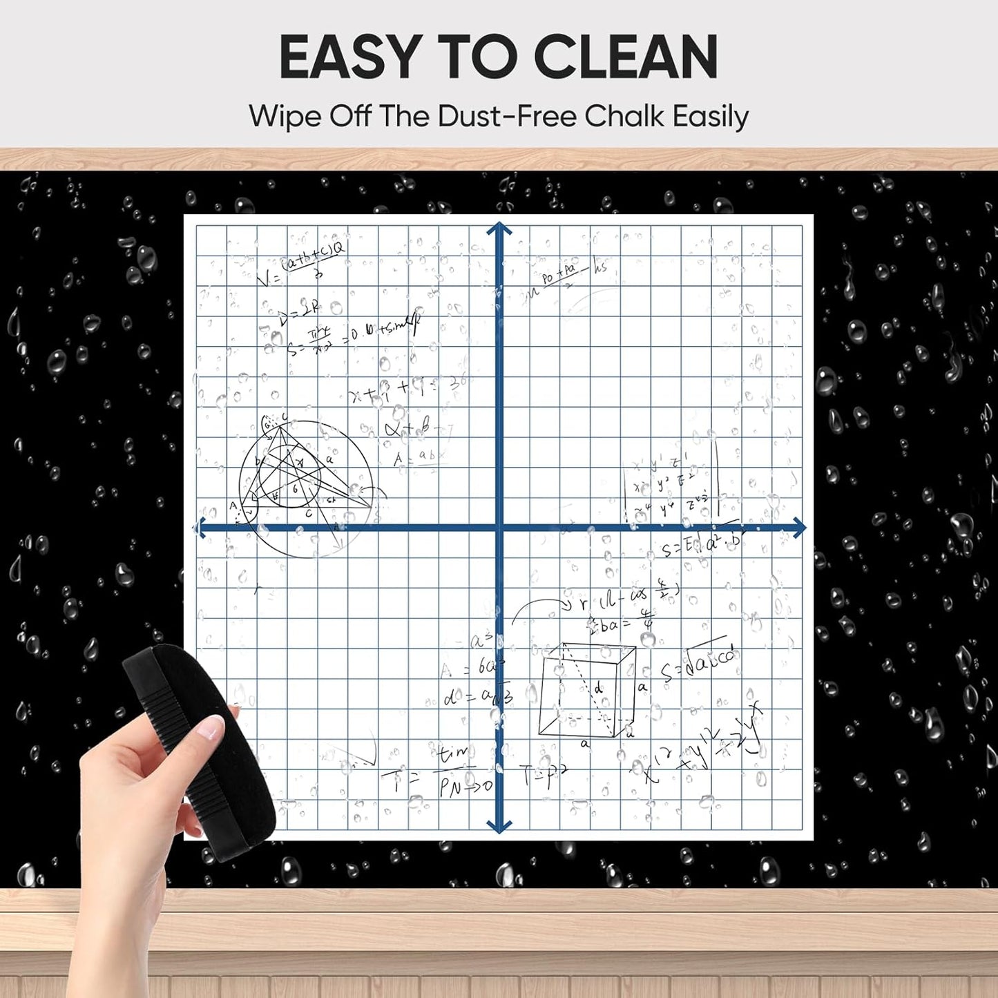 Magnetic XY Coordinate Dry Erase Grid, 35" x 35" Inches, Dry Erase Graph Board, Magnetic Coordinate Plane for White Board, Teacher Math Classroom Must Haves, School Classroom Office Supplies