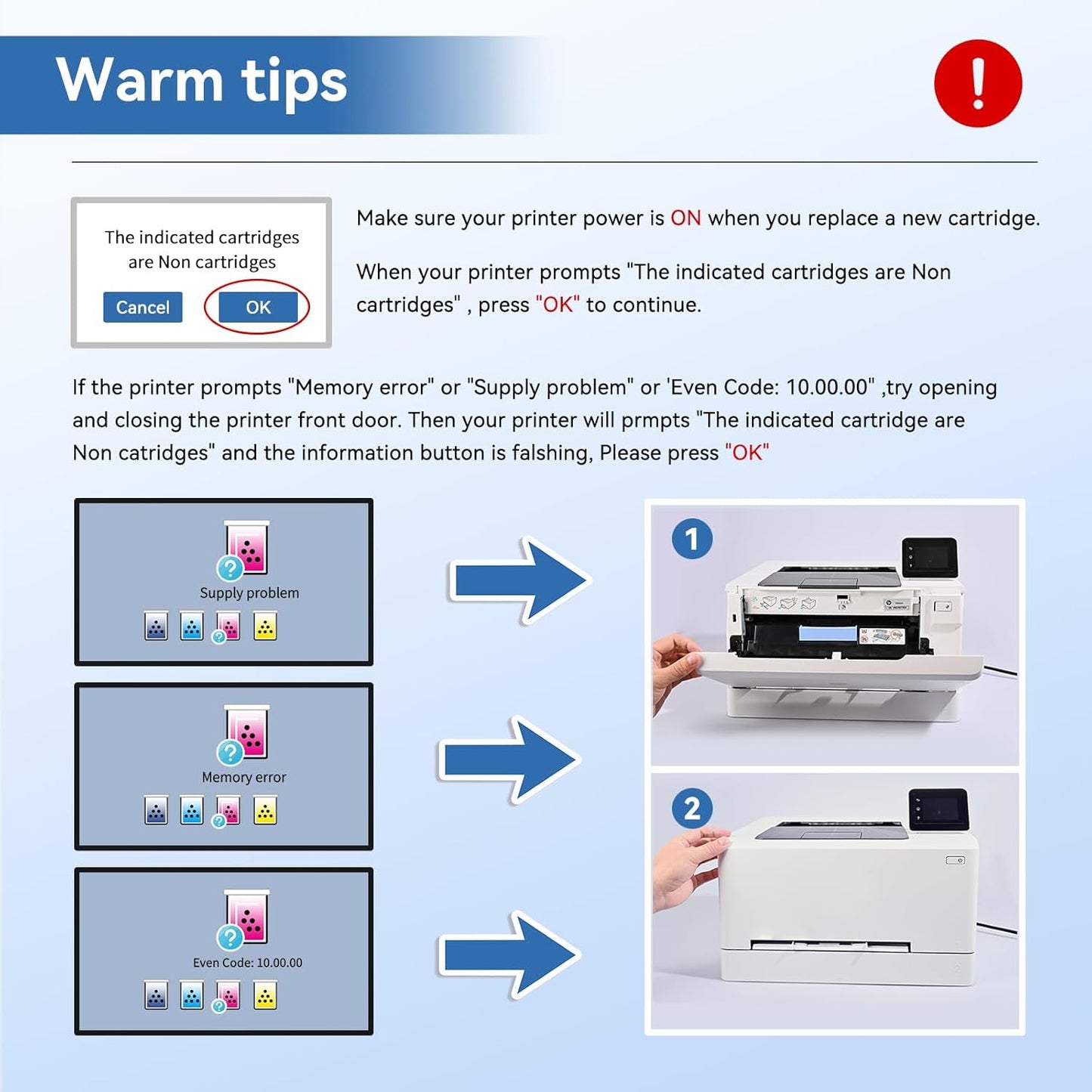 MYTONER 206A Toner Cartridges 4 Pack (with Chip) Compatible Replacement for HP 206A 206X for Color Pro MFP M283fdw M283cdw M282nw Pro M255dw M255nw M283 M255 M282 Printer W2110A W2110X High Yield