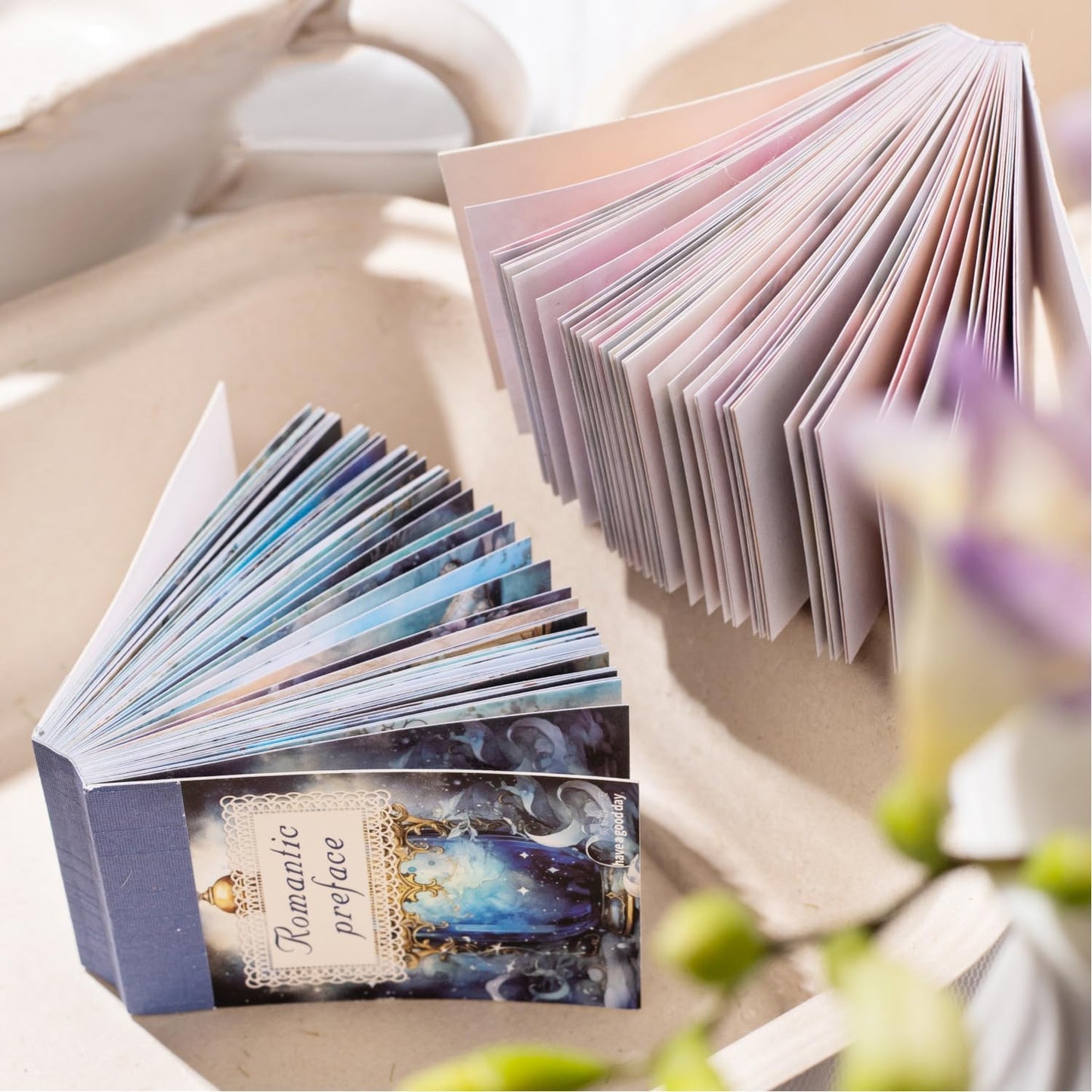 6Pcs Vintage Washi Sticker Book Set, Scrapbook Supplies for Junk Journals, DIY Crafts, and Aesthetic Decorations, with Storage Organizer