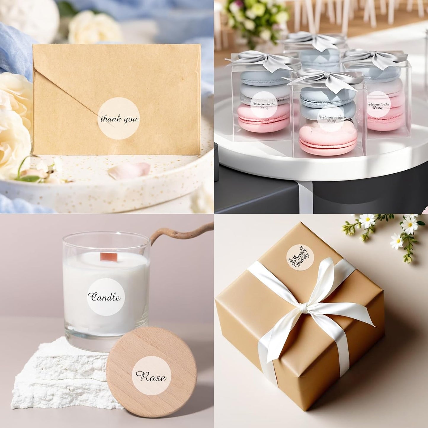 1" Transparent Thermal Label Stickers,Waterproof Thermal Printer Sticker Labels for Gift Wrapping, Self-Adhesive Name Price Tag DIY Custom Logo Design (1000 pcs)