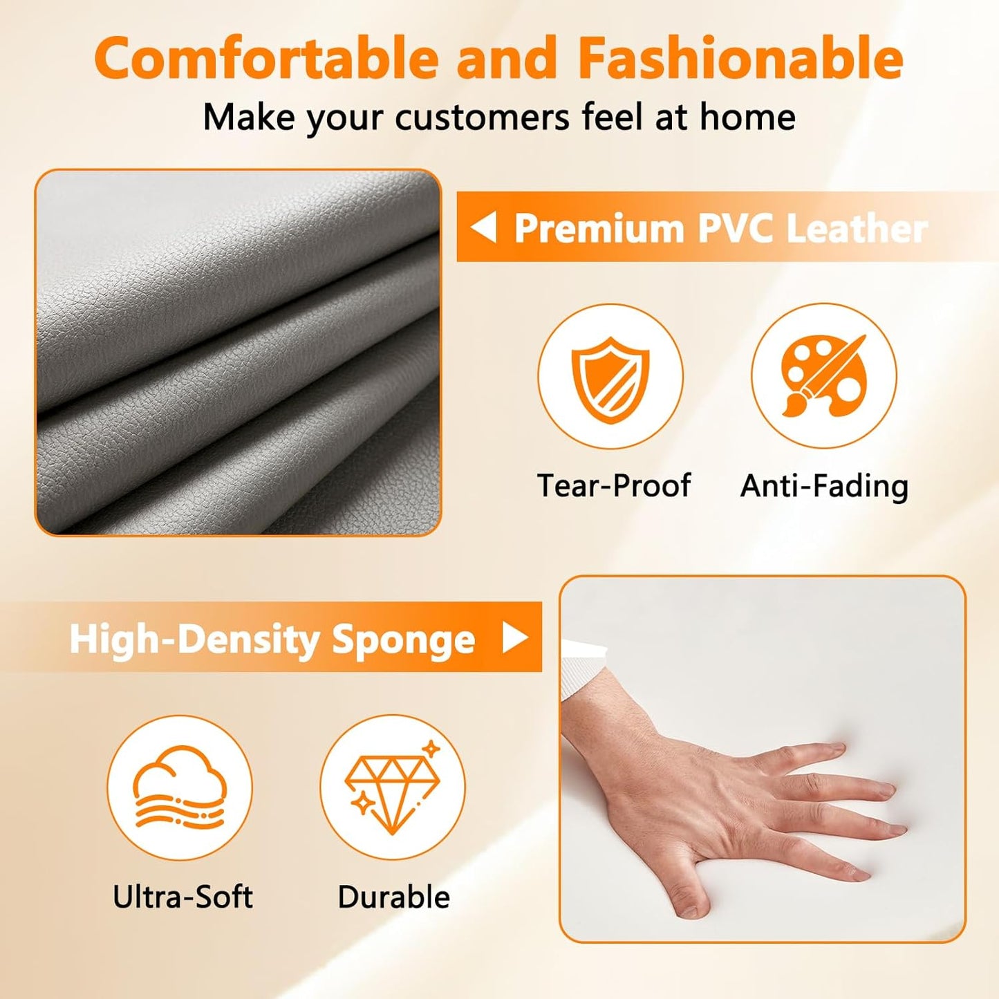 CLATINA Waiting Room Guest Chair with Bonded Leather Padded Arm Rest for Office Reception and Conference Desk Black with Sled Base Grey 2 Pack