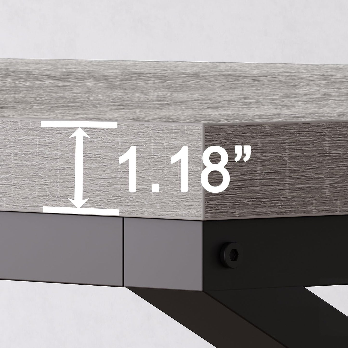 HSH 78 Inch Long Home Office Desk, Extra Large Grey Computer Desk for 2 Person, Industrial Wooden and Metal Executive Work Writing Study Gaming Desk Table, Modern Bedroom PC Laptop Desk Double Desk