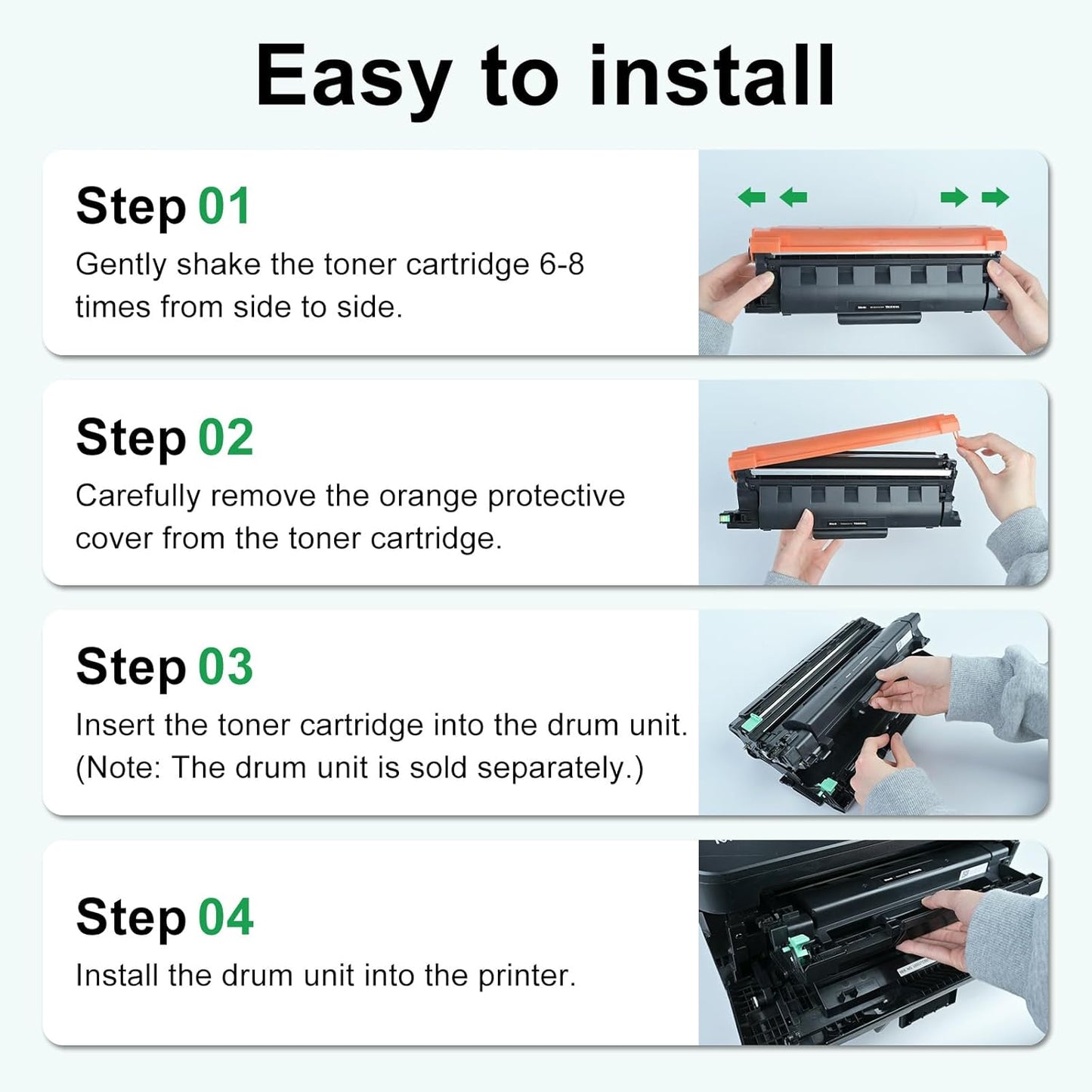 SAILNER TN830XL Toner Cartridge Replacement for Brother TN830 XL/V/R TN830 TN830XL Black Toner Compatible with DCP-L2640DW HL-L2460DW MFC-L2820DW HL-L2405W Printer (2 Pack)