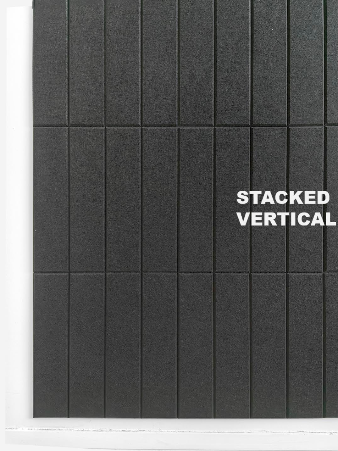 Large Cork Board Alternative - 12-Pack Felt Wall Tiles with Safe Removable Adhesive Tabs, Cork Wall Tiles Bulletin Board Home Office Essentials - Black