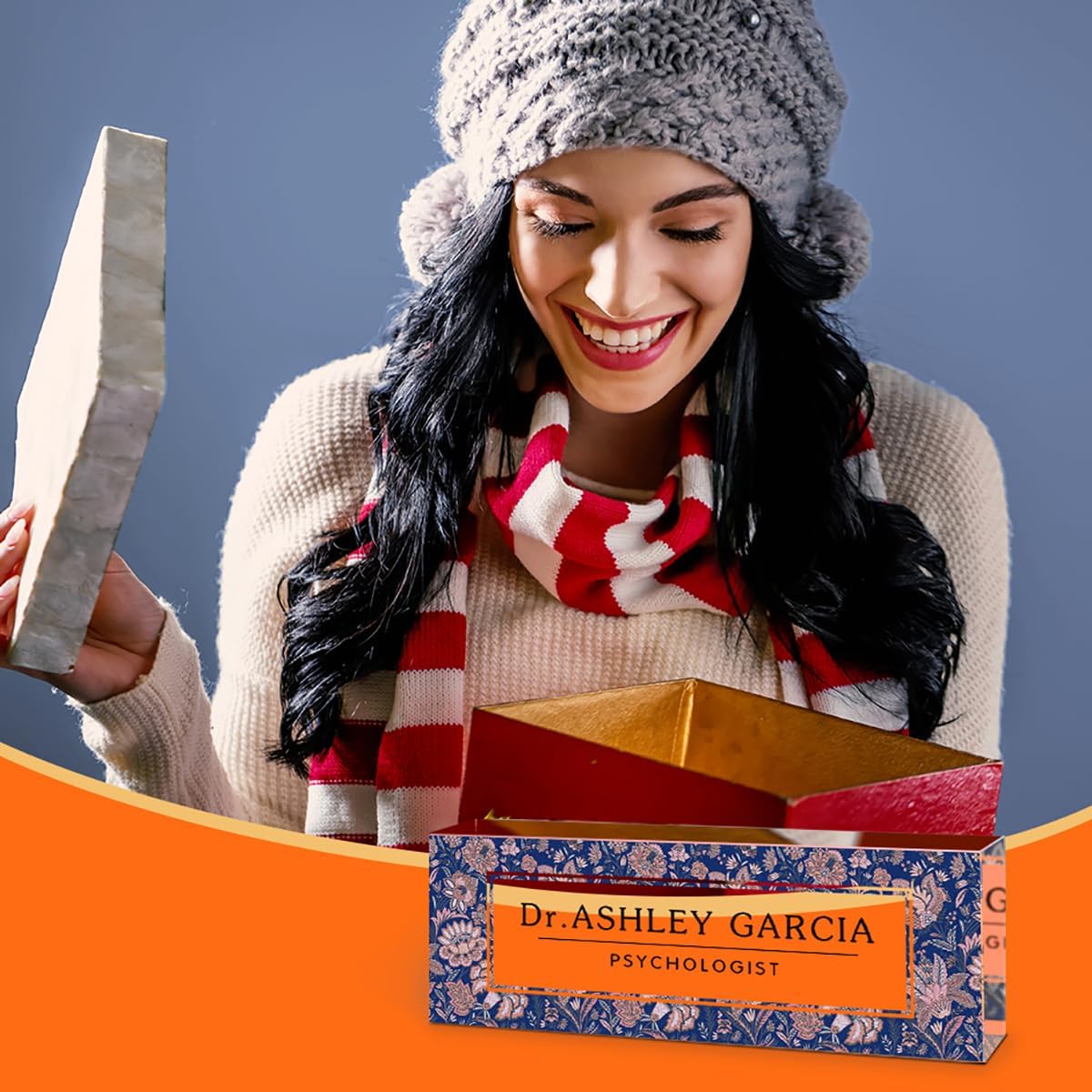 Personalized Office Desk Name Plate on Acrylic Glass - Custom Nameplate Decor, Accessories - Gift for Boss, Coworkers