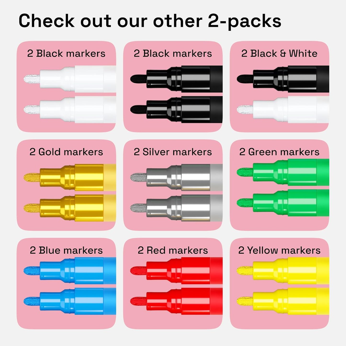 ARTISTRO 2 Green Acrylic Paint Markers - 3mm Medium-Tip Paint Pens - Perfect for Crafting, Art Projects, & More