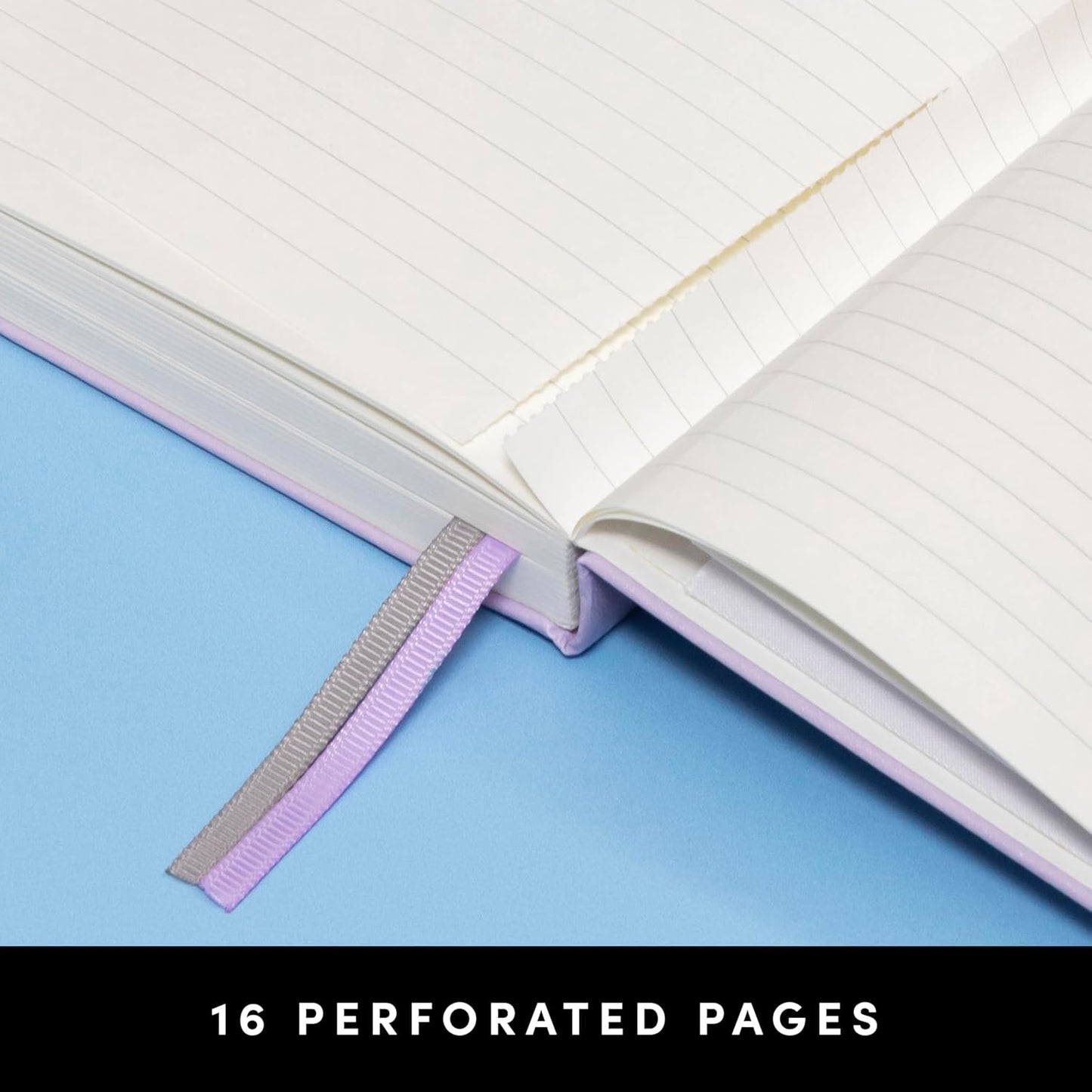 PAPERAGE Lined Journal Notebook, (Sage Green), 252 Pages, Medium 5.6 in x 8 in - 100 GSM Thick Paper – Hardcover Journaling Notebook for Work, School & Note Taking