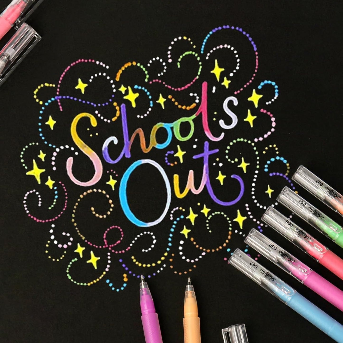 LIUILUCAI 100 Colors Paint Markers,3D Acrylic Gel Pen, Acrylic Paint Pen, 1.0 Fine Tip Muticolor Marker Art Set With Bullet Tip For Black Paper Canvas DIY Crafts, Art, Drawing-1.0 mm