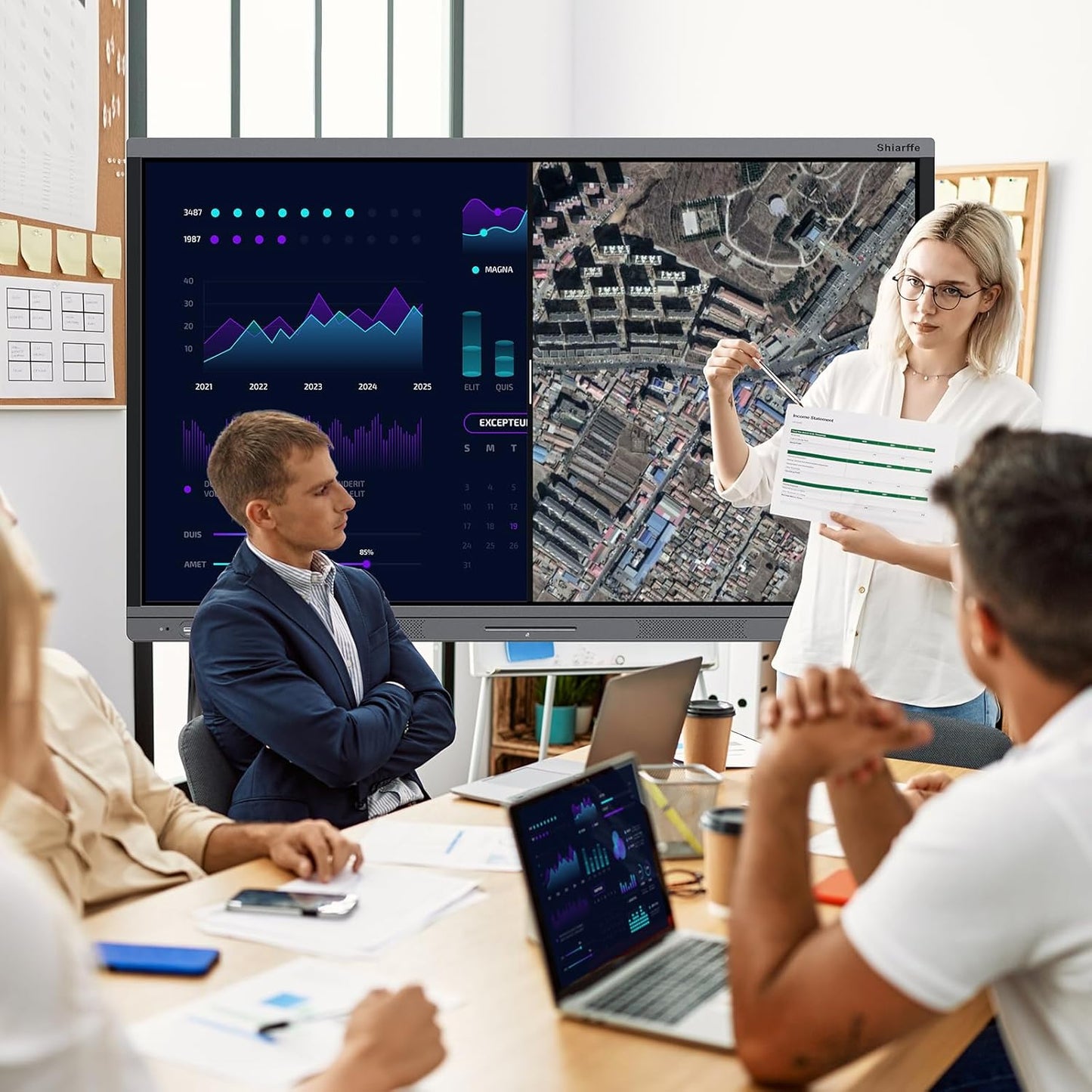 Shiarffe X5 Smart Board 86" 4K Interactive Whiteboard Google EDLA-Certified for Classroom Office Homeschool, OTA Software Updates 8GB RAM + 128GB Storage, Octa-Core Android 14 OS