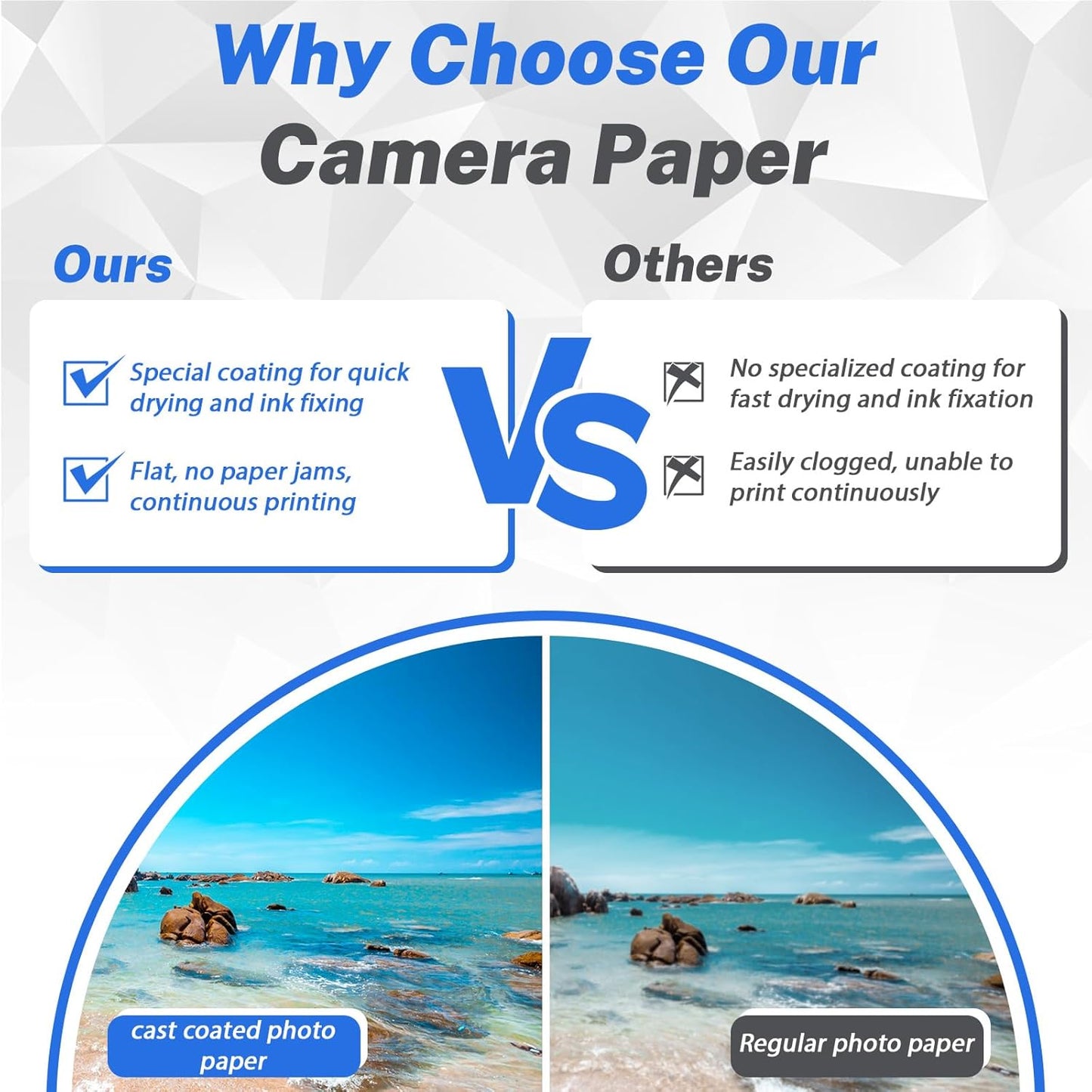 50 Sheets A3 Photo Paper Single Sided, 200 gsm White High Glossy Paper, Advanced Photographic Photo Printer Paper for Inkjet Printer Printing Picture Cover Brochures