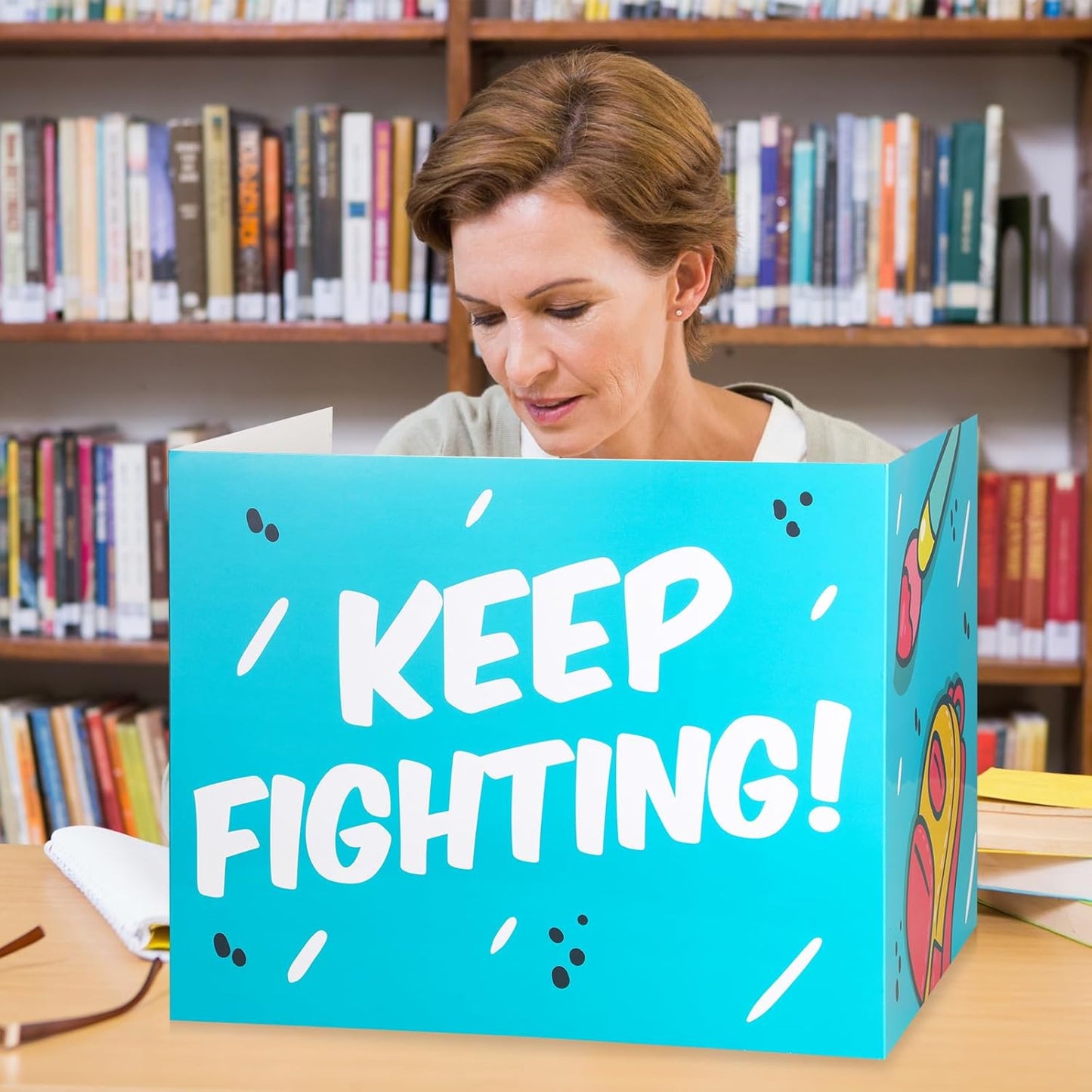 Crtiin 24 Pcs Privacy Folders for Students Desk Dividers Standard School Privacy Cardboard Board Testing Dividers Shield for Classroom Teacher Supplies Keep Eyes from roving(Study)